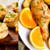 Menú Navideño para 4: Pollo a la naranja, Champiñones rellenos y Pie de Limón casero